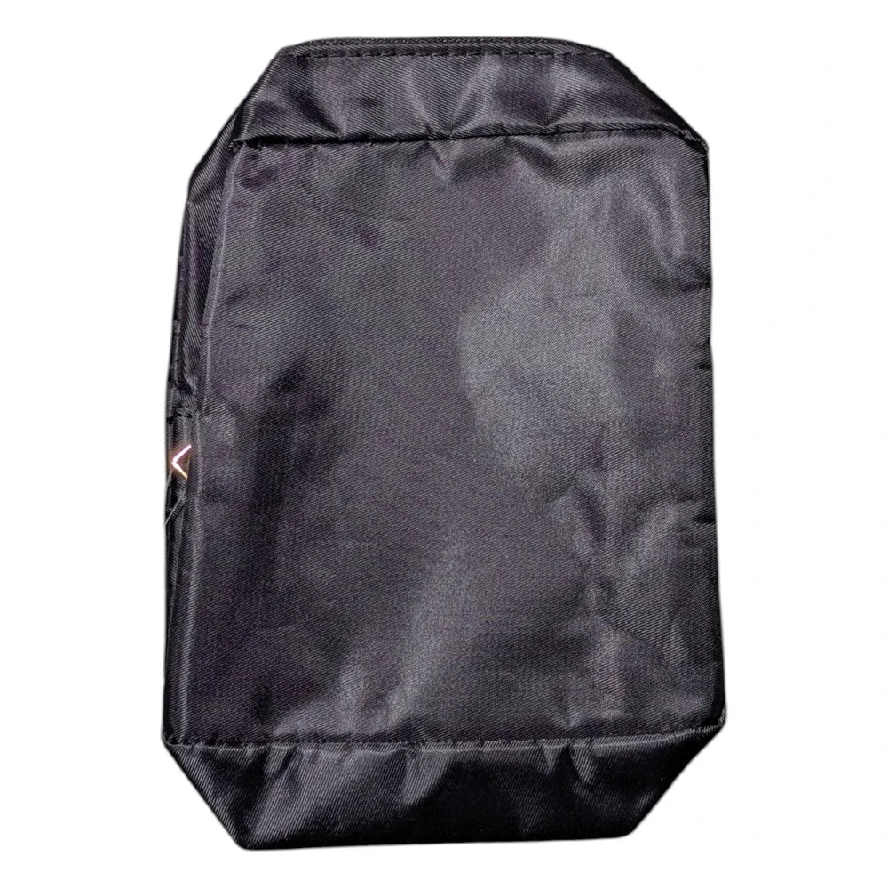 Black Pouch Gold Zipper Make Up Miscellaneous Items New Without Tags